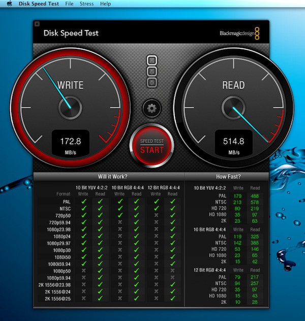 Blackmagic disk speed test windows 7 64 bit